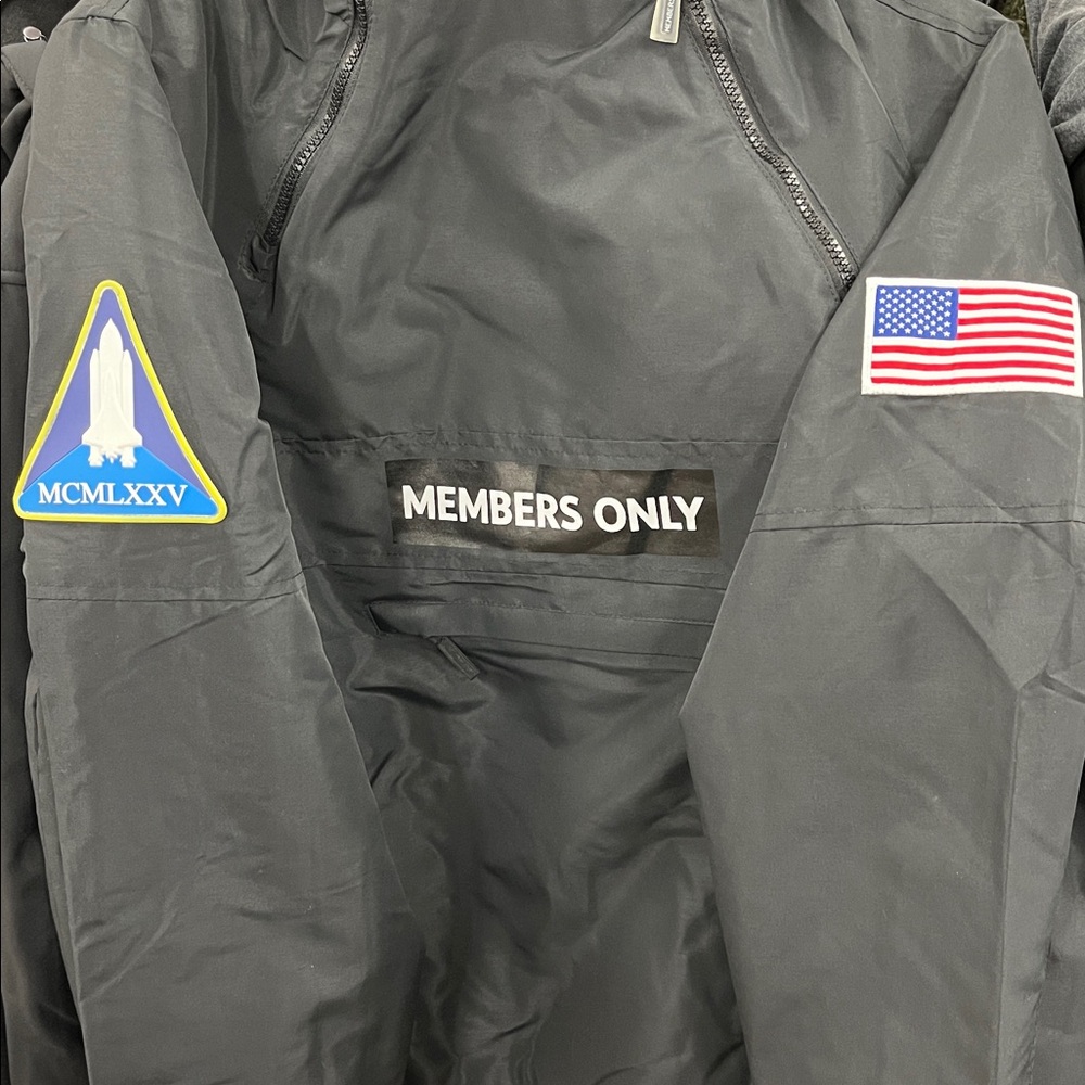 Members Only x NASA Black Anorak Jacket Men’s Size M - Picture 7 of 7